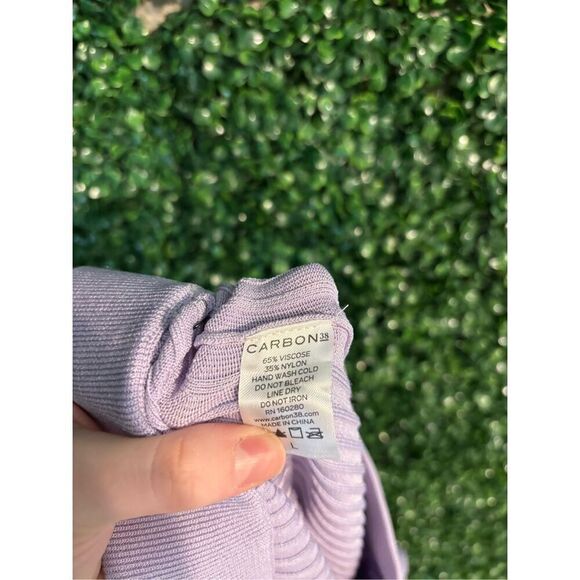 Carbon38 Purple Knit Flared Lounge Pants Sz Large NWT - Picture 4 of 6